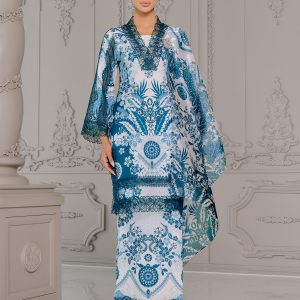 Katrina Kurung Printed (Adults) - Teal Blue