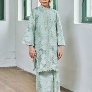 Kesuma Kurung (Kids) - Sage Green